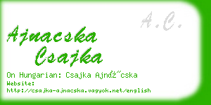 ajnacska csajka business card